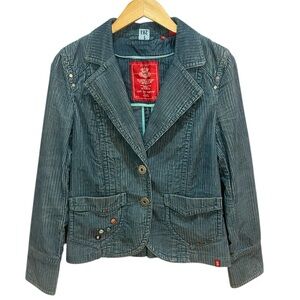 Esprit Vintage Corduroy Blazer Jacket in Teal